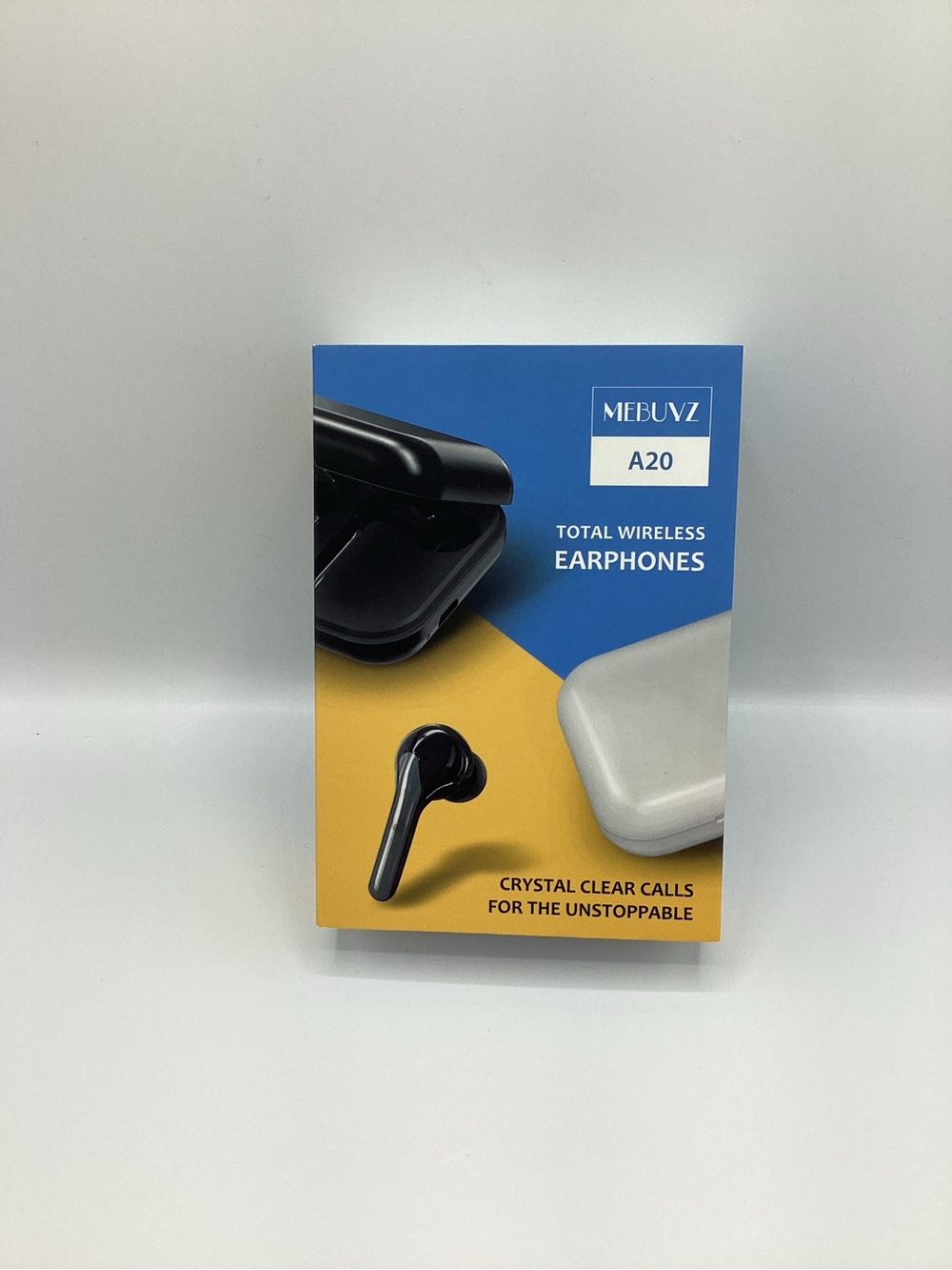 NEW MEBUYZ A20 Wireless Earbuds, Bluetooth, Water Resistant, Touch Control Black